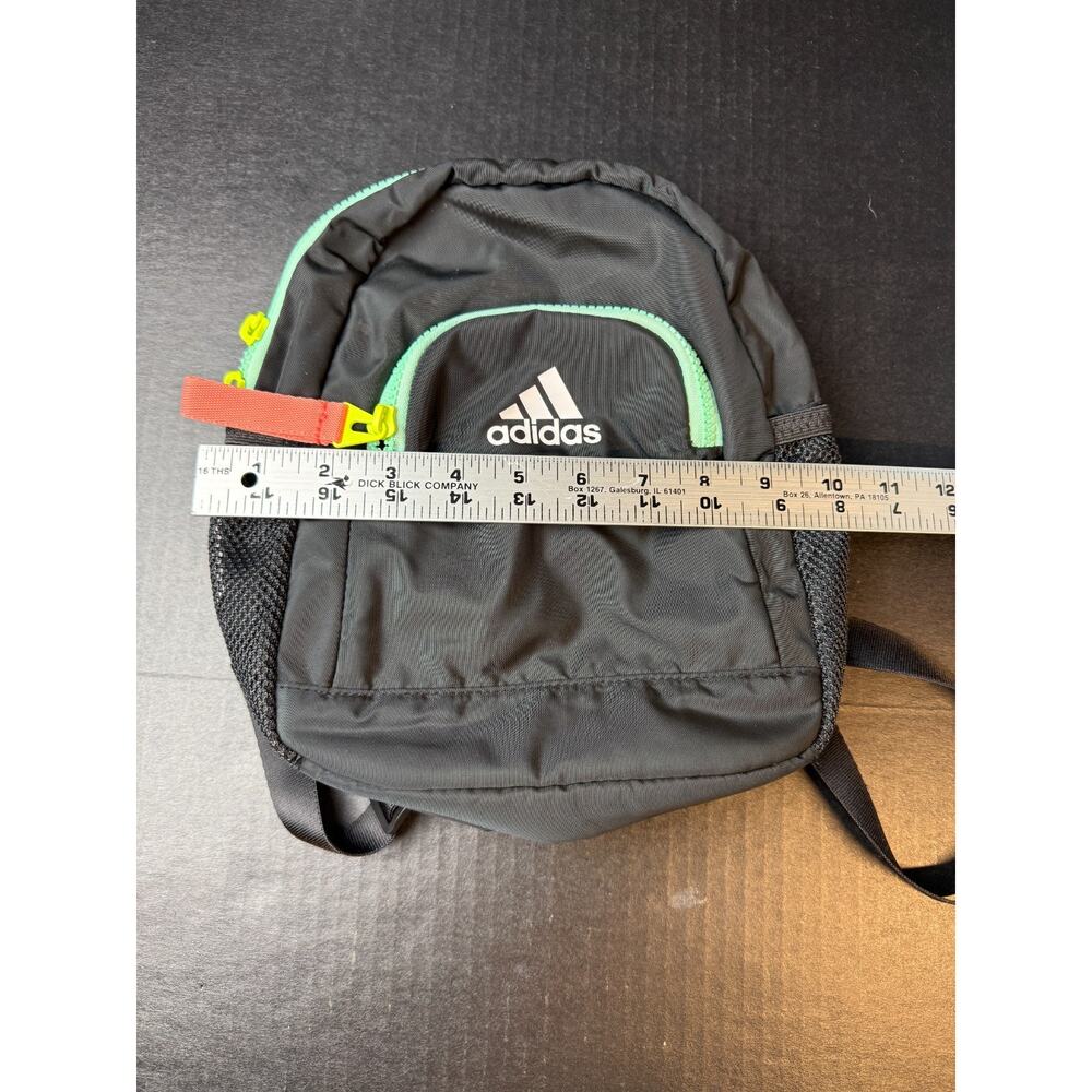 Adidas Mini Black Backpack with Neon Zippers - Picture 9 of 9